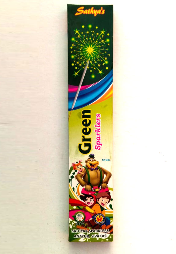 12 Cm Green Sparklers (5*10 Sticks)